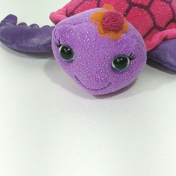 First Main Fanta Sea Tallulah Turtle Plush Purple Pink Glitter Sparkle 7 inch - Picture 2 of 9